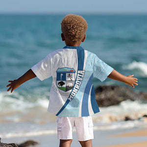 Afro Liberia Monrovia Capital Kid Hawaiian Shirt African Pattern Curves Style