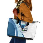Afro Liberia Monrovia Capital Leather Tote Bag African Pattern Curves Style