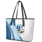 Afro Liberia Monrovia Capital Leather Tote Bag African Pattern Curves Style