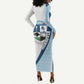 Afro Liberia Monrovia Capital Long Sleeve Bodycon Dress African Pattern Curves Style