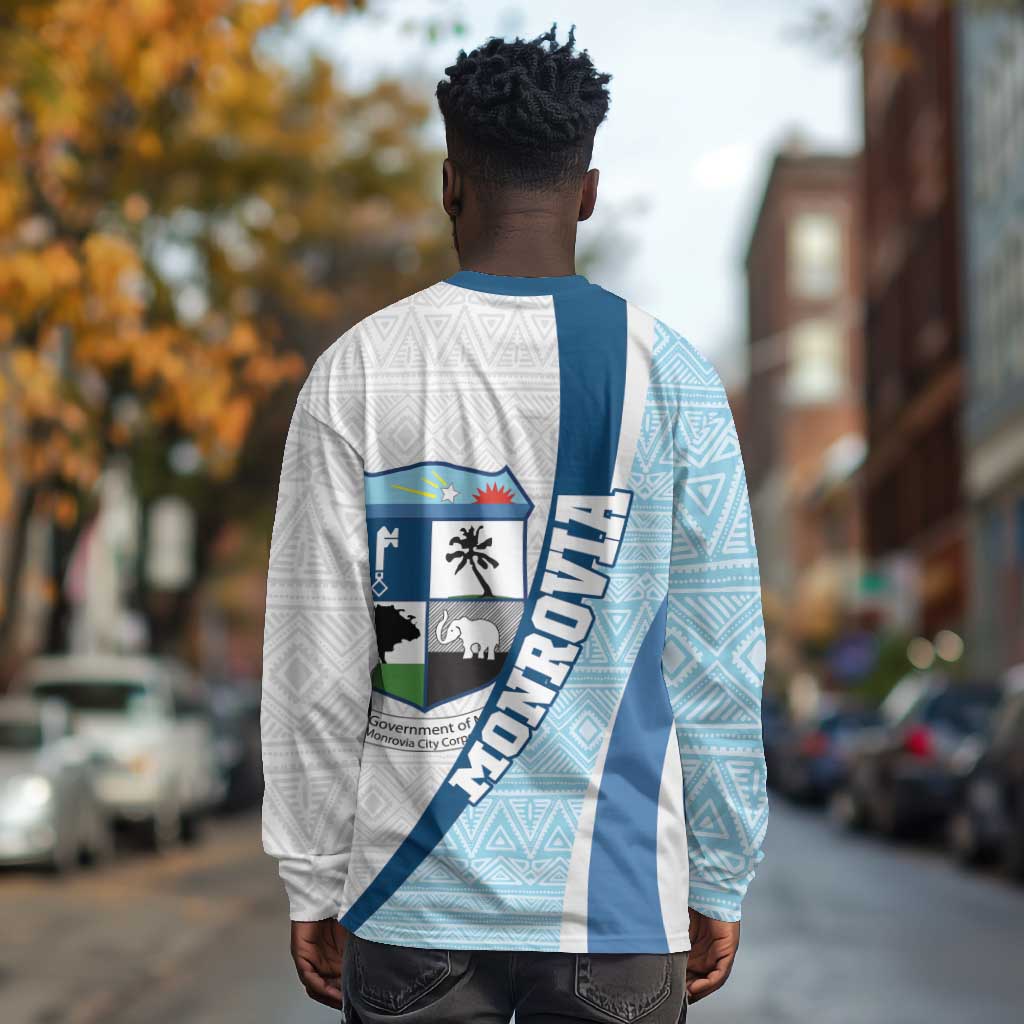 Afro Liberia Monrovia Capital Long Sleeve Shirt African Pattern Curves Style