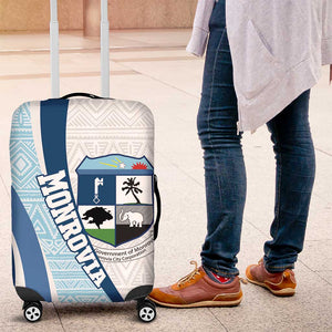 Afro Liberia Monrovia Capital Luggage Cover African Pattern Curves Style