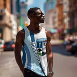 Afro Liberia Monrovia Capital Men Tank Top African Pattern Curves Style