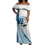Afro Liberia Monrovia Capital Off Shoulder Maxi Dress African Pattern Curves Style
