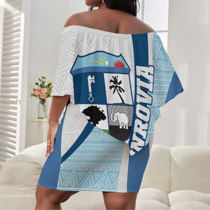 Afro Liberia Monrovia Capital Off Shoulder Short Dress African Pattern Curves Style