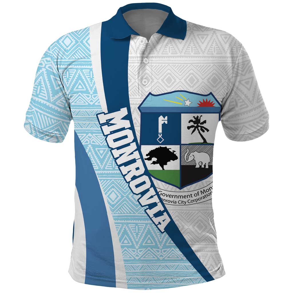 Afro Liberia Monrovia Capital Polo Shirt African Pattern Curves Style