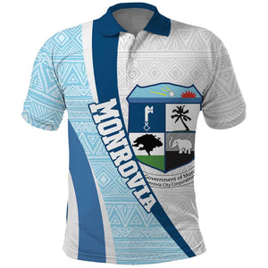 Afro Liberia Monrovia Capital Polo Shirt African Pattern Curves Style