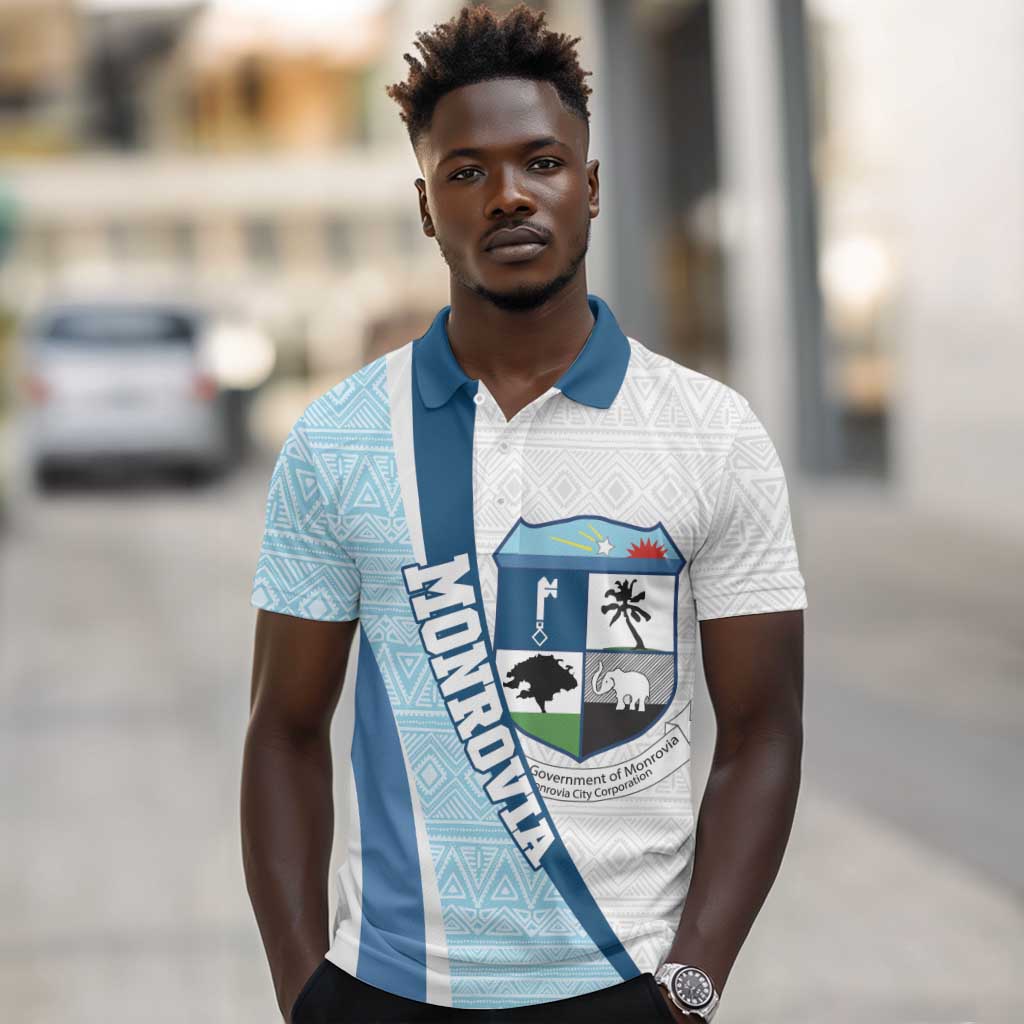 Afro Liberia Monrovia Capital Polo Shirt African Pattern Curves Style