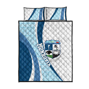 Afro Liberia Monrovia Capital Quilt Bed Set African Pattern Curves Style