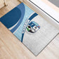 Afro Liberia Monrovia Capital Rubber Doormat African Pattern Curves Style