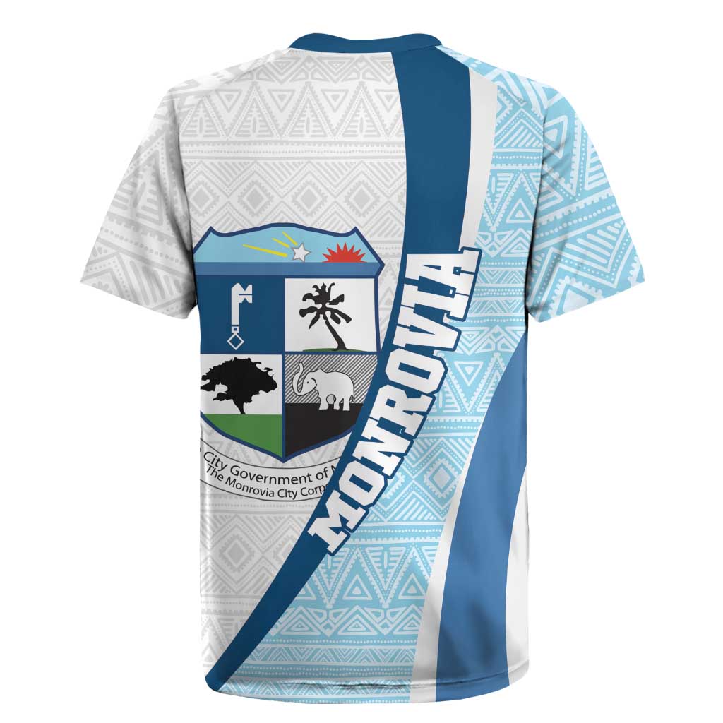 Afro Liberia Monrovia Capital Rugby Jersey African Pattern Curves Style