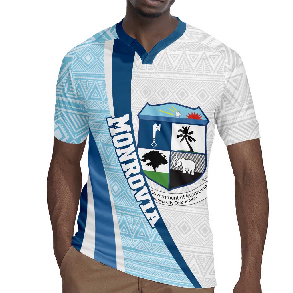 Afro Liberia Monrovia Capital Rugby Jersey African Pattern Curves Style