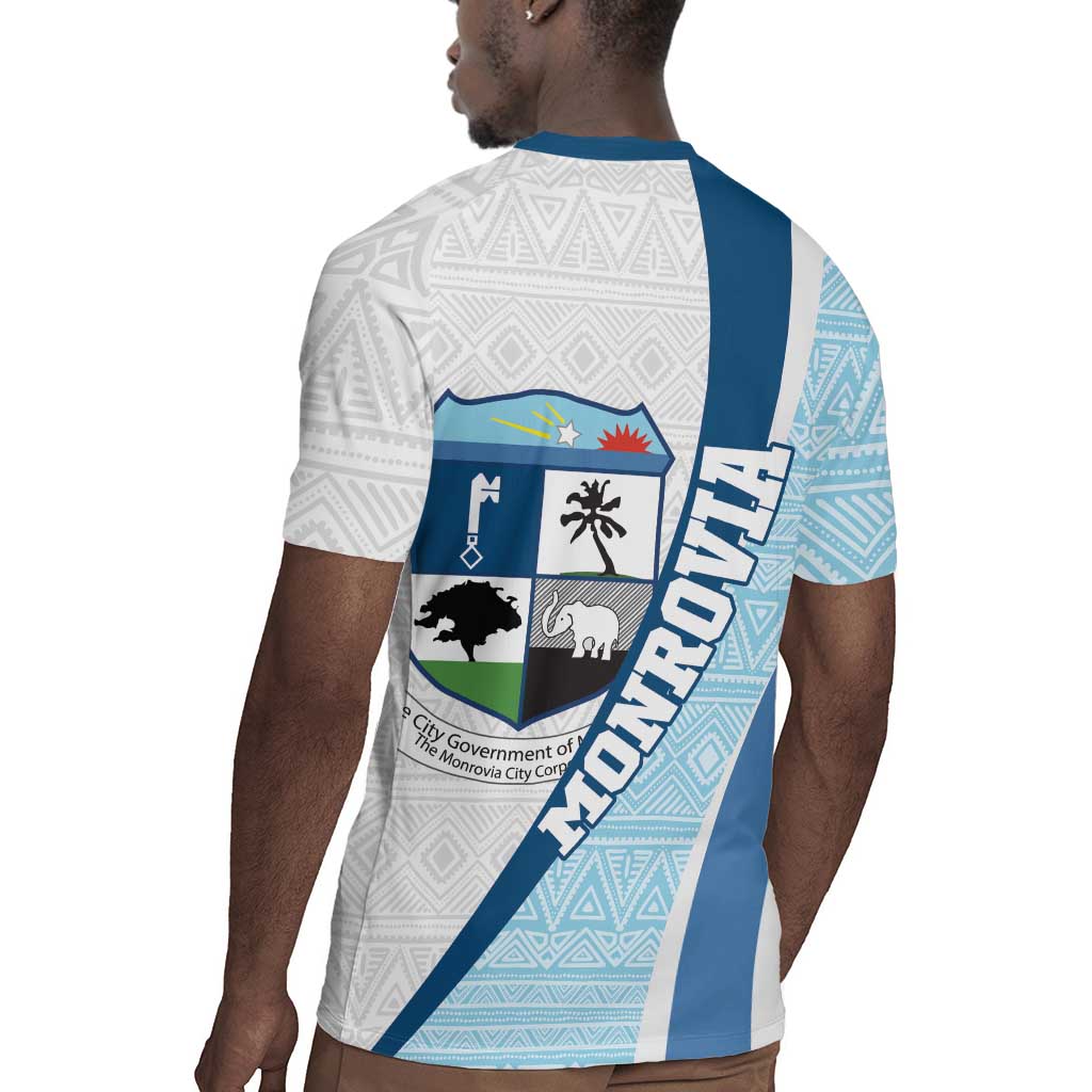 Afro Liberia Monrovia Capital Rugby Jersey African Pattern Curves Style