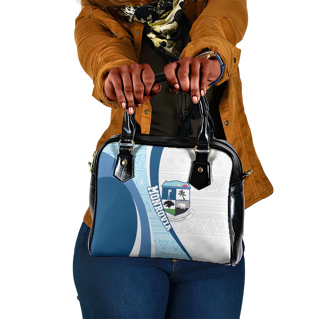 Afro Liberia Monrovia Capital Shoulder Handbag African Pattern Curves Style