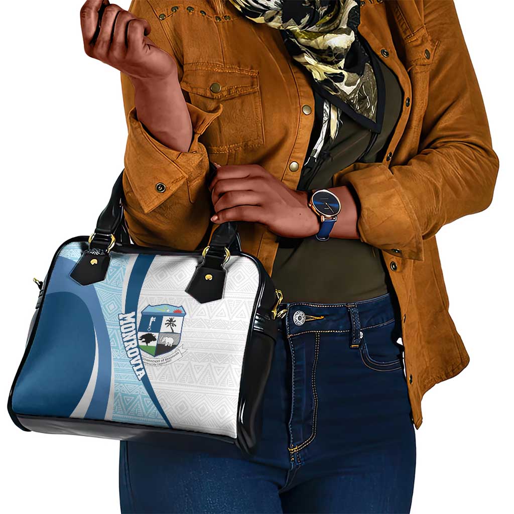 Afro Liberia Monrovia Capital Shoulder Handbag African Pattern Curves Style