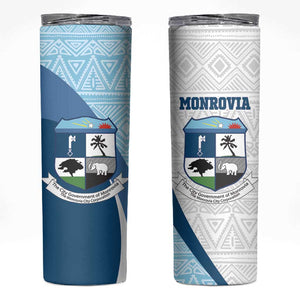 Afro Liberia Monrovia Capital Skinny Tumbler African Pattern Curves Style