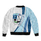 Afro Liberia Monrovia Capital Sleeve Zip Bomber Jacket African Pattern Curves Style