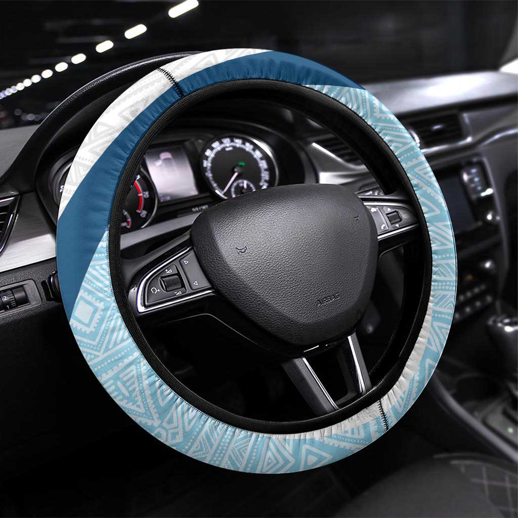 Afro Liberia Monrovia Capital Steering Wheel Cover African Pattern Curves Style