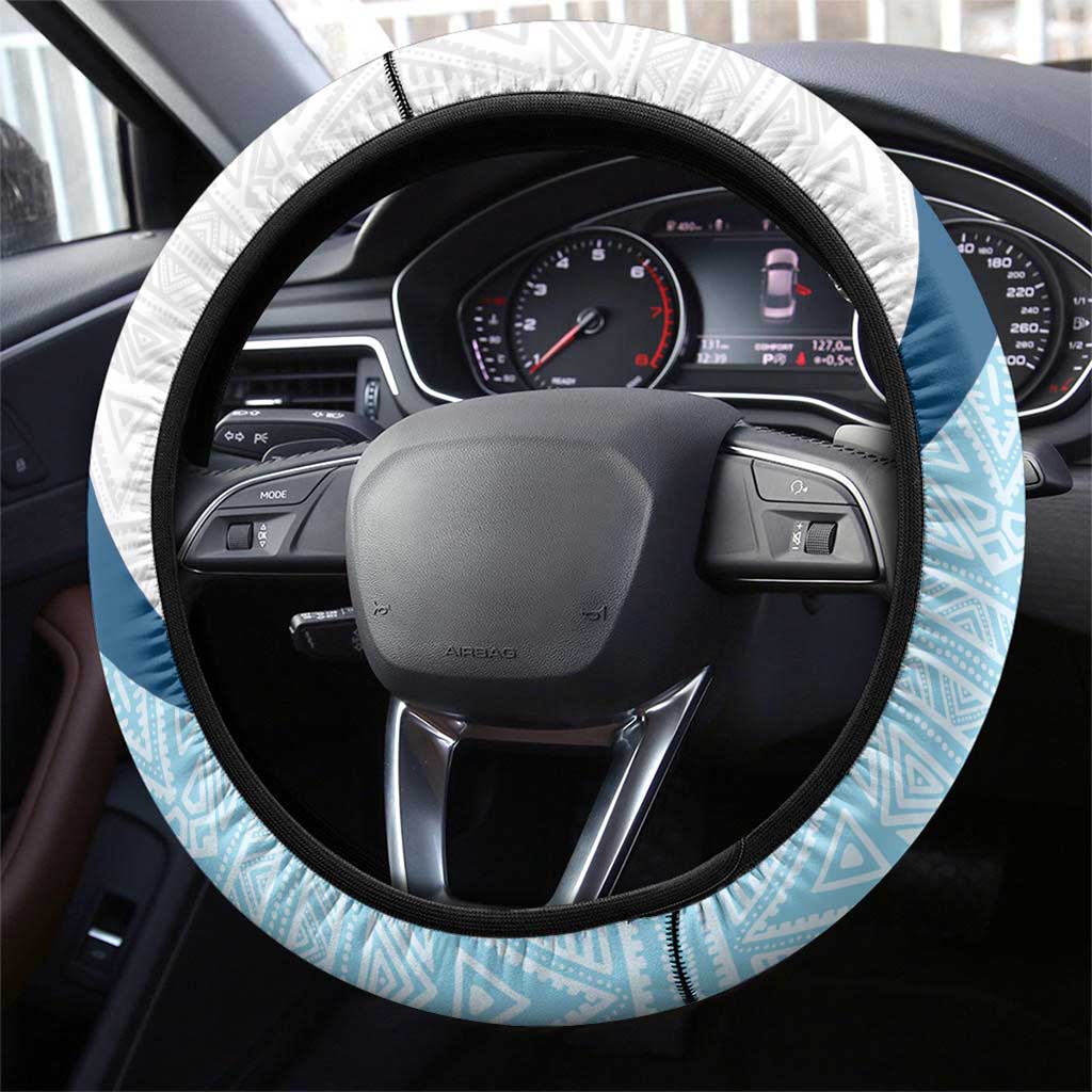 Afro Liberia Monrovia Capital Steering Wheel Cover African Pattern Curves Style