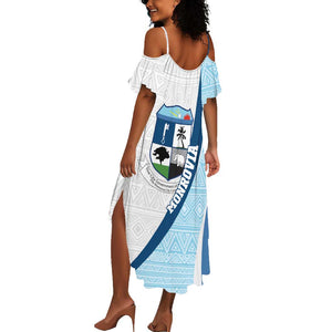 Afro Liberia Monrovia Capital Summer Maxi Dress African Pattern Curves Style
