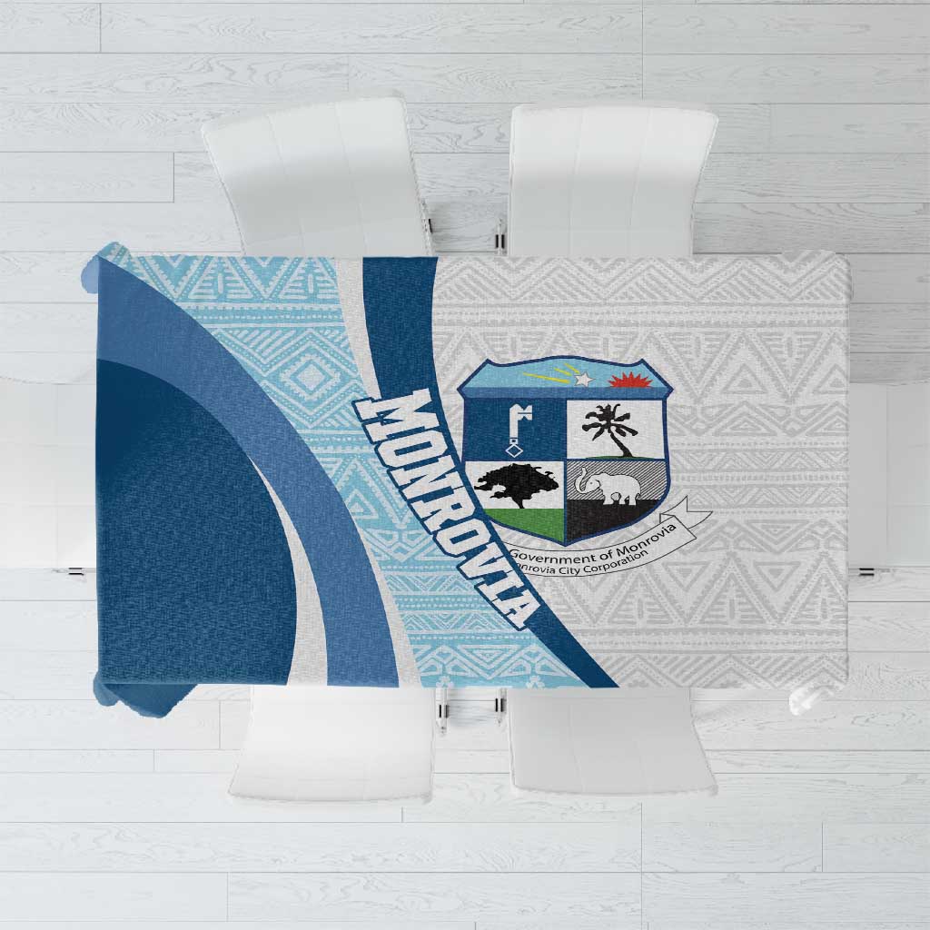 Afro Liberia Monrovia Capital Tablecloth African Pattern Curves Style