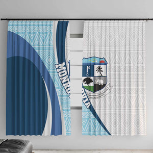 Afro Liberia Monrovia Capital Window Curtain African Pattern Curves Style