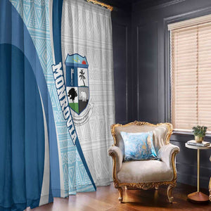 Afro Liberia Monrovia Capital Window Curtain African Pattern Curves Style