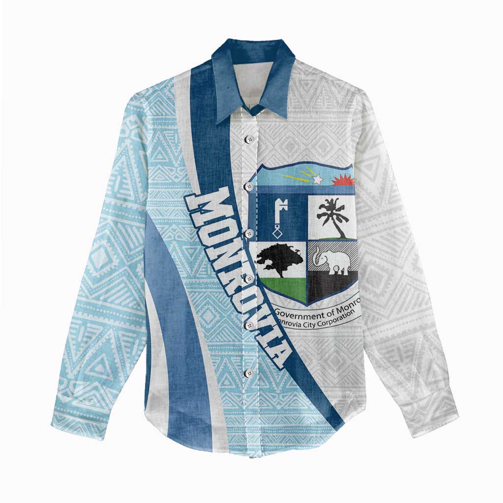 Afro Liberia Monrovia Capital Women Casual Shirt African Pattern Curves Style