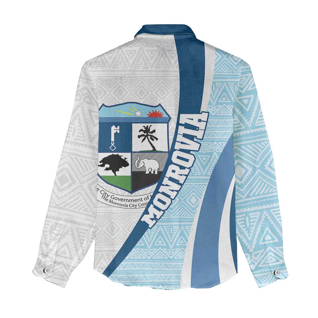 Afro Liberia Monrovia Capital Women Casual Shirt African Pattern Curves Style