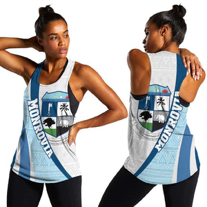 Afro Liberia Monrovia Capital Women Racerback Tank African Pattern Curves Style