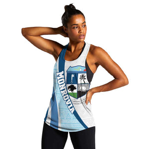 Afro Liberia Monrovia Capital Women Racerback Tank African Pattern Curves Style