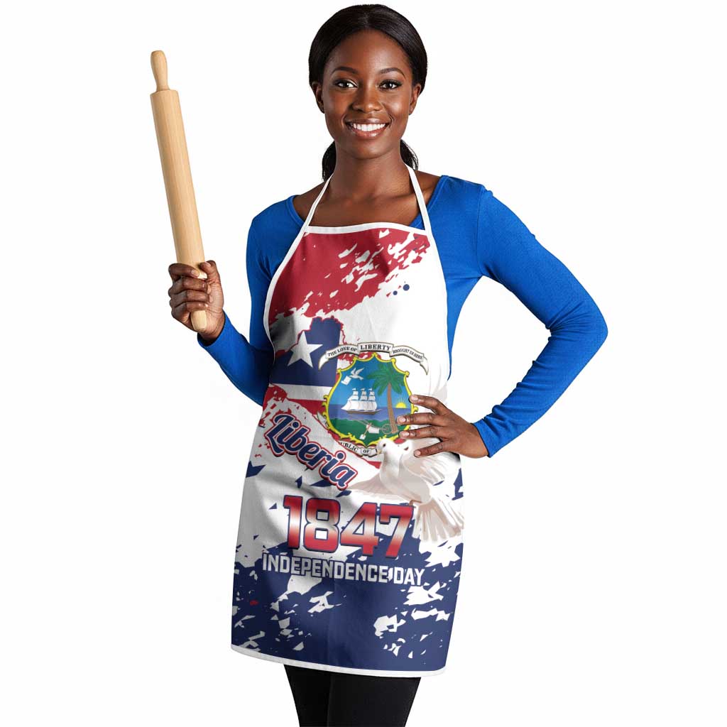 Liberia 1847 Independence Day Apron Coat Of Arms Grunge Style