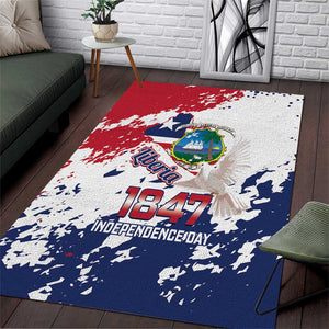 Afro Liberia 1847 Independence Day Area Rug Coat Of Arms Grunge Style