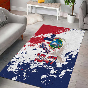 Afro Liberia 1847 Independence Day Area Rug Coat Of Arms Grunge Style