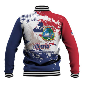 Afro Liberia 1847 Independence Day Baseball Jacket Coat Of Arms Grunge Style