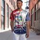 Afro Liberia 1847 Independence Day Baseball Jersey Coat Of Arms Grunge Style