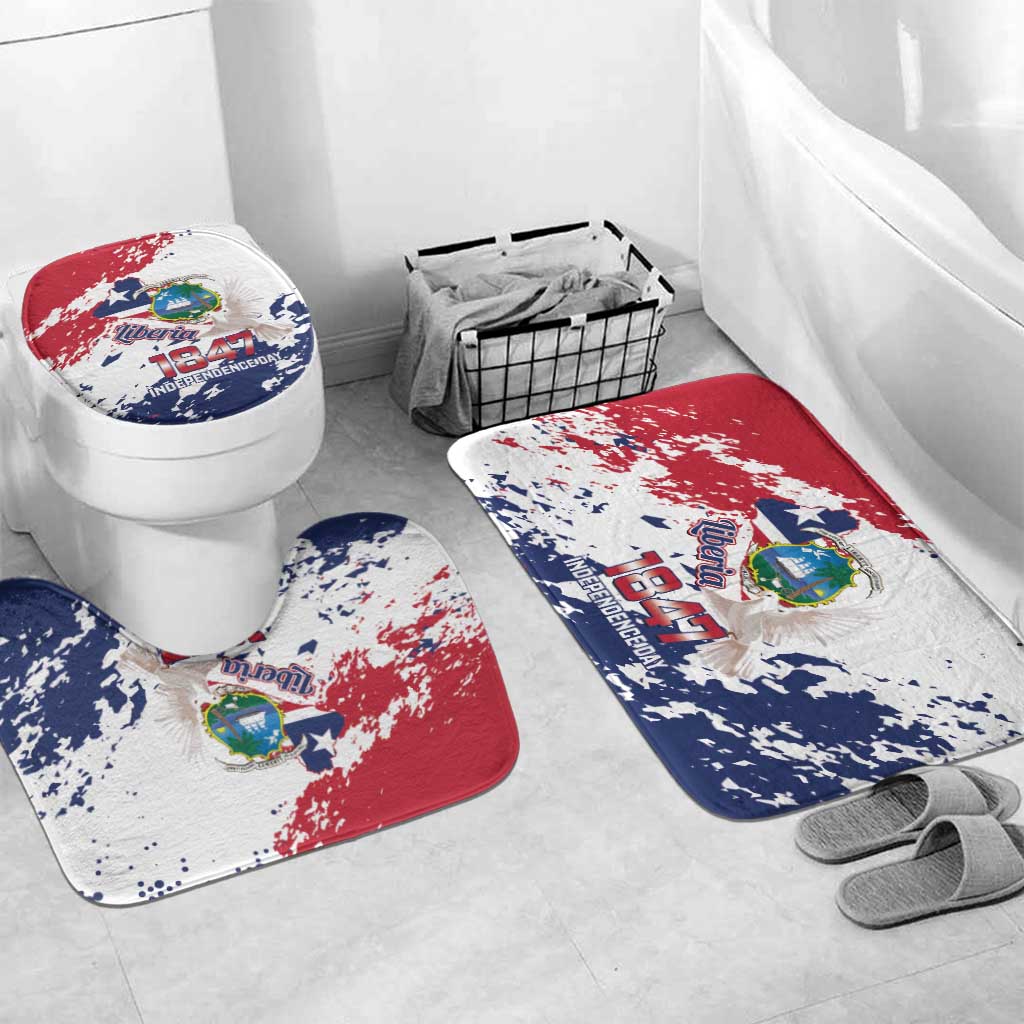 Liberia 1847 Independence Day Bathroom Set Coat Of Arms Grunge Style