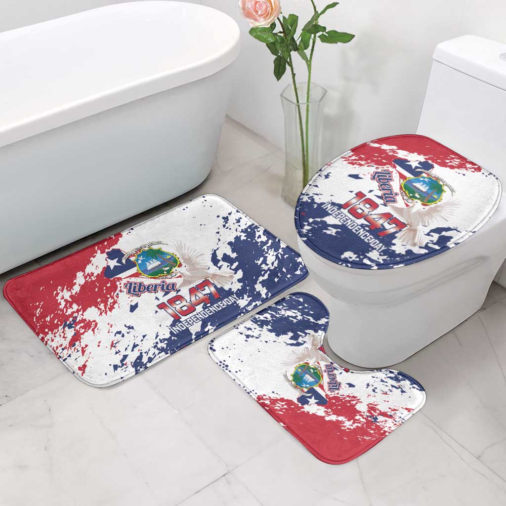 Liberia 1847 Independence Day Bathroom Set Coat Of Arms Grunge Style