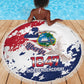 Afro Liberia 1847 Independence Day Beach Blanket Coat Of Arms Grunge Style