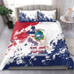 Afro Liberia 1847 Independence Day Bedding Set Coat Of Arms Grunge Style