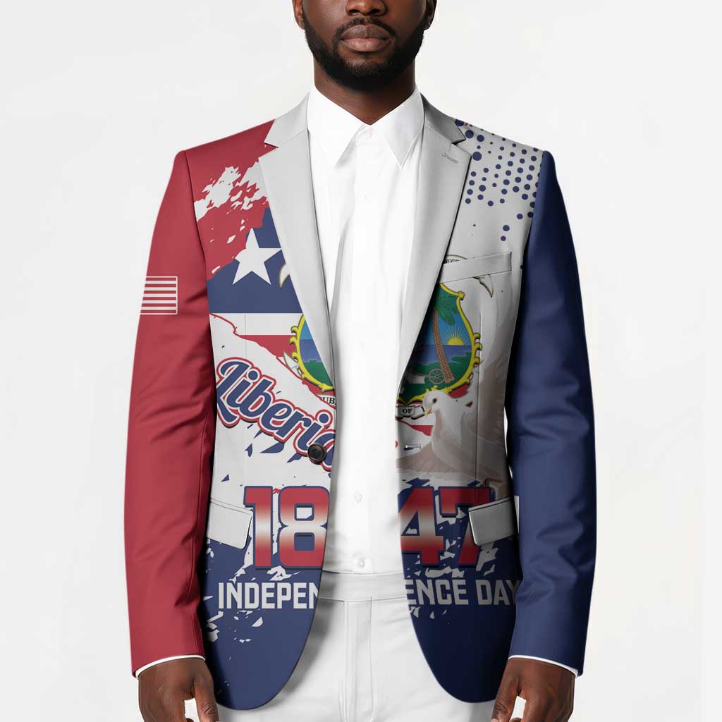 Liberia 1847 Independence Day Blazer Coat Of Arms Grunge Style