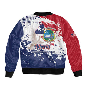 Afro Liberia 1847 Independence Day Bomber Jacket Coat Of Arms Grunge Style
