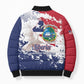 Liberia 1847 Independence Day Bomber Puffer Jacket Coat Of Arms Grunge Style