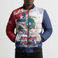 Liberia 1847 Independence Day Bomber Puffer Jacket Coat Of Arms Grunge Style