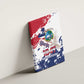 Afro Liberia 1847 Independence Day Canvas Wall Art Coat Of Arms Grunge Style