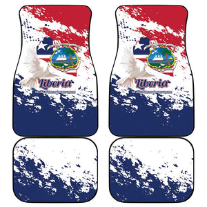 Afro Liberia 1847 Independence Day Car Mats Coat Of Arms Grunge Style