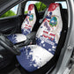 Afro Liberia 1847 Independence Day Car Seat Cover Coat Of Arms Grunge Style