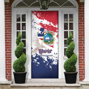 Liberia 1847 Independence Day Door Cover Coat Of Arms Grunge Style