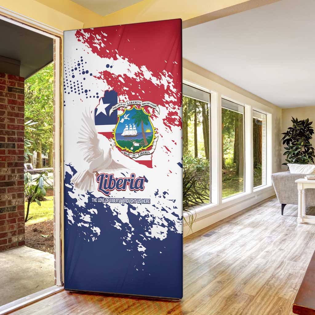 Liberia 1847 Independence Day Door Cover Coat Of Arms Grunge Style