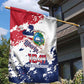 Afro Liberia 1847 Independence Day Garden Flag Coat Of Arms Grunge Style
